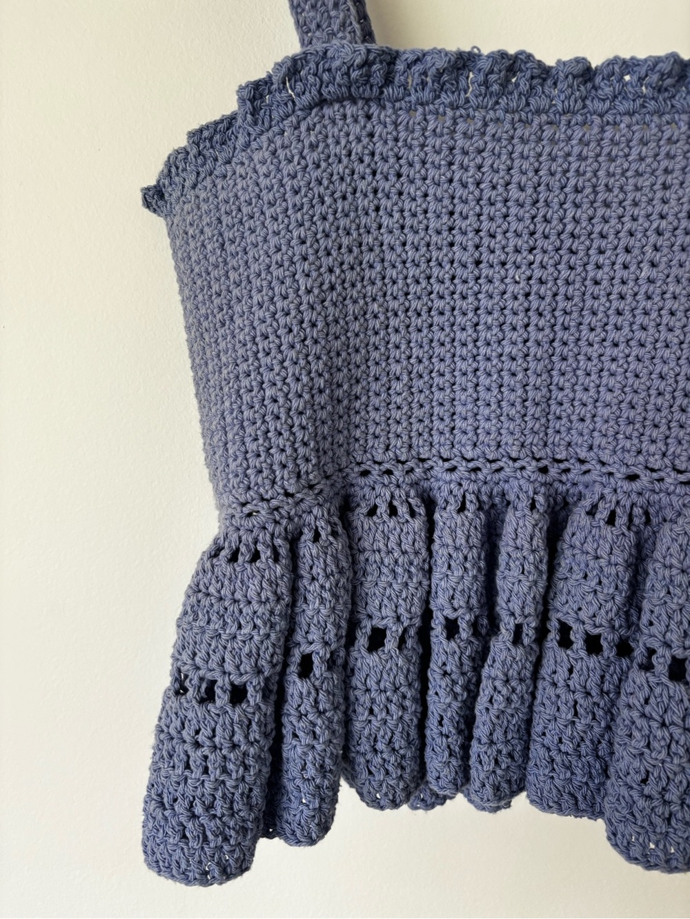 Crochet Ruffled Tank Top - Purple - Picture 2 of 6